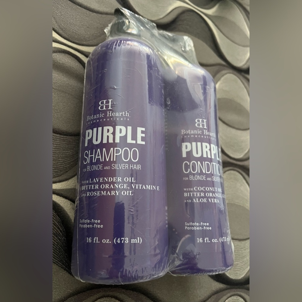 Purple Shampoo and Conditioner Set for Blonde and Silver Hair